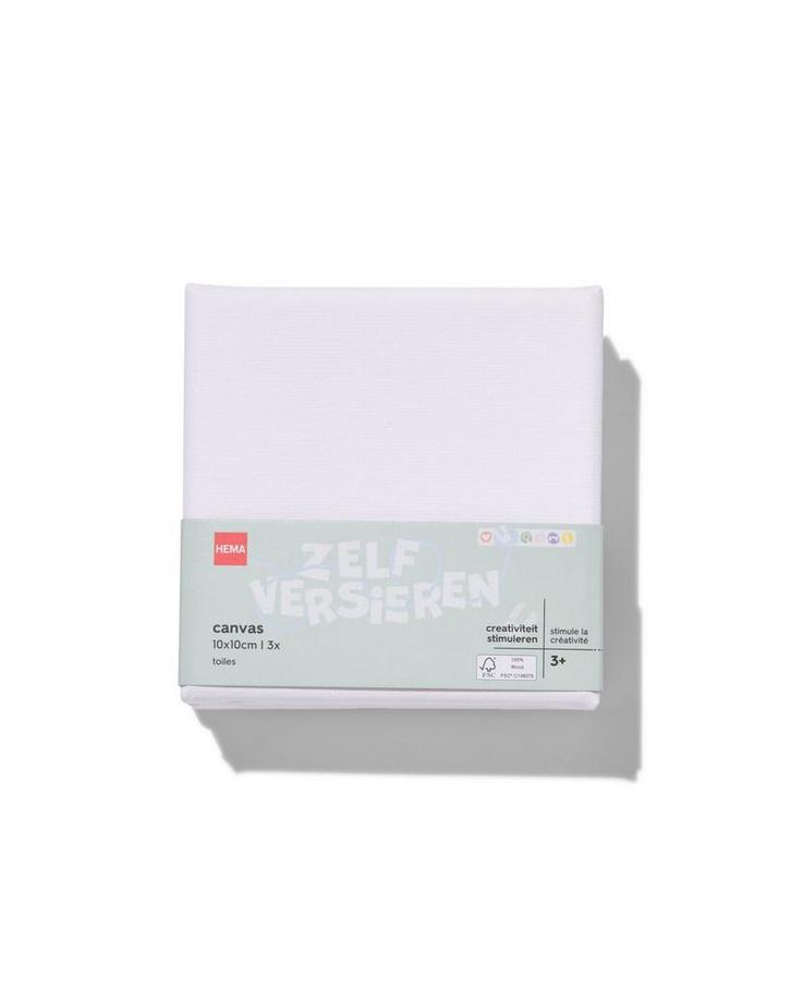 HEMA Canvasdoeken 10x10 - 3 stuks 2+1 gratis, Hobby en Vrije tijd, Schilderen, Nieuw, Verzenden