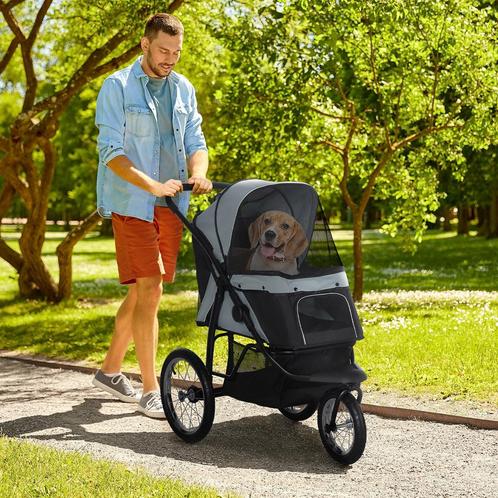 Hondenbuggy - FurryFriend - Opvouwbaar - Grijs, Dieren en Toebehoren, Honden-accessoires, Nieuw, Ophalen of Verzenden