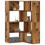 vidaXL Boekenkast 4-laags hoek 85x85x140 cm bewerkt hout oud, Verzenden, Nieuw, Overige houtsoorten