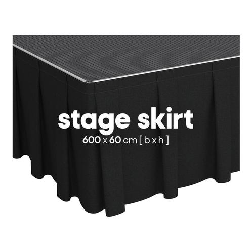 FORTEX Podiumrok geplooid 6m (b) x 60cm (h) StageMolton 320, Muziek en Instrumenten, Licht en Laser, Verzenden