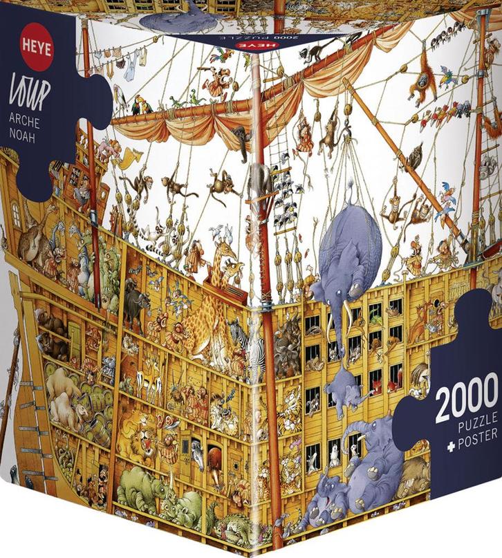 Triangle Box - Arche Noach Puzzel (2000 stukjes) | Heye -, Hobby en Vrije tijd, Denksport en Puzzels, Nieuw, Verzenden