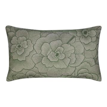 Rosanna Kussen geborduurd donker groen 30x50cm beschikbaar voor biedingen
