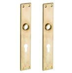 Set van twee langschilden Bauhaus PC92 messing antiek, Doe-het-zelf en Verbouw, Hang- en Sluitwerk, Verzenden, Nieuw