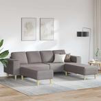 vidaXL Bankstel 3 pcs Taupe Stof, Huis en Inrichting, Banken | Bankstellen, Verzenden, Nieuw, Stof, 150 tot 200 cm