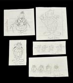 Dossi, Sandro - 5 Original preliminary drawing - Geppo le, Boeken, Stripboeken, Nieuw