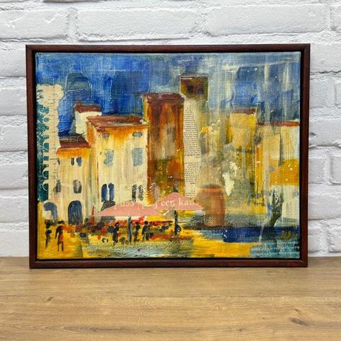 Jos Verwiel (1954) - City Scene, Antiek en Kunst, Kunst | Schilderijen | Modern