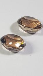 Zonder Minimumprijs - 2 pcs Bruin, Oranje Topaas - 27.99 ct, Sieraden, Tassen en Uiterlijk, Edelstenen, Nieuw