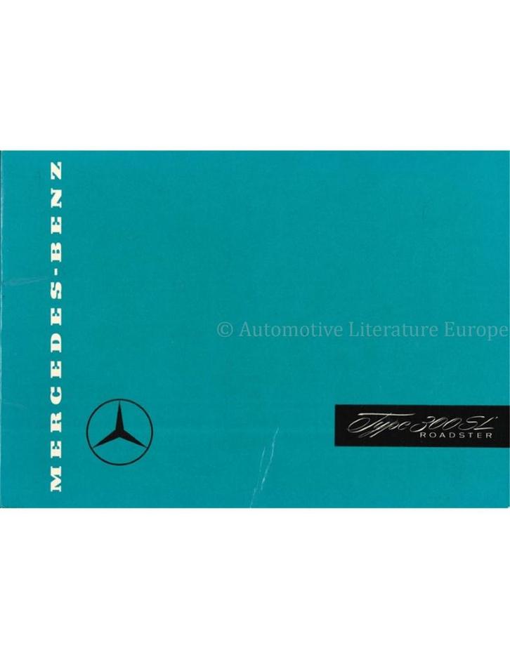 1958 MERCEDES BENZ 300 SL ROADSTER BROCHURE ENGELS (USA), Boeken, Auto's | Folders en Tijdschriften