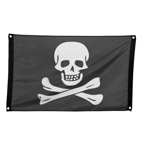 Piratenvlag Deluxe 90cm, Hobby en Vrije tijd, Feestartikelen, Nieuw, Verzenden