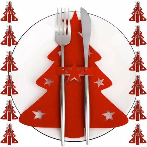 Ruhhy Bestekhouder met Kerstboomontwerp - Set van 12 voor..., Diversen, Kerst, Nieuw, Ophalen of Verzenden