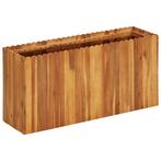 vidaXL Plantenbak verhoogd 100x30x50 cm massief acaciahout, Tuin en Terras, Bloembakken en Plantenbakken, 100 cm of meer, Verzenden