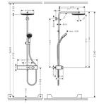Regendouche set HansGrohe Pulsify S Showerpipe 260 1 Jet Met, Doe-het-zelf en Verbouw, Sanitair, Ophalen of Verzenden, Nieuw
