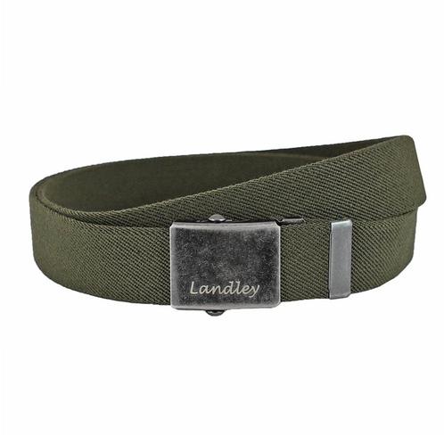 Landley Canvas Riem Schuifgesp Koppelriem - Groen - 85, Kleding | Heren, Riemen en Ceinturen, Nieuw, Verzenden
