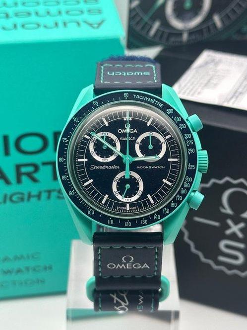 Omega x Swatch - Moonswatch Mission on Earth - Polar Lights, Sieraden, Tassen en Uiterlijk, Horloges | Heren