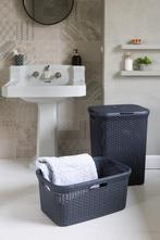 Curver Style Wasmand met Deksel 60L - 2 stuks - Antraciet, Huis en Inrichting, Ophalen of Verzenden, Nieuw