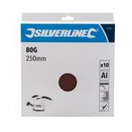 Silverline Klittenband schuurschijven - 250 mm - korrel 8..., Doe-het-zelf en Verbouw, Gereedschap | Schuurmachines, Ophalen of Verzenden