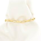 Gouden closed for ever armband | 18,5 cm (schakel, geelgoud), Sieraden, Tassen en Uiterlijk, Armbanden, Ophalen of Verzenden, Gebruikt