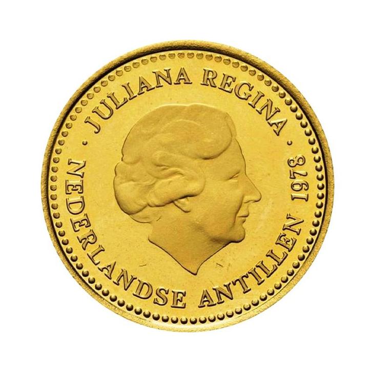 Gouden munt 100 Gulden Nederlandse Antillen (1978), Postzegels en Munten, Edelmetalen en Baren, Verzenden