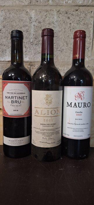 2011 Bodegas Alion, 2019 Martinet Bru & 2020 Bodegas Mauro -, Verzamelen, Wijnen