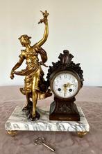 Pendule - Glas, Marmer, Zinklegering - 1910-1920 - Auguste