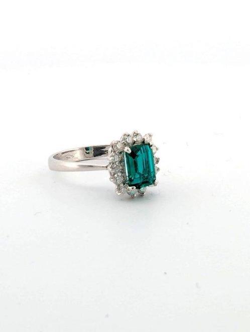 Zonder Minimumprijs - Ring - 18 karaat Witgoud Smaragd -, Sieraden, Tassen en Uiterlijk, Ringen