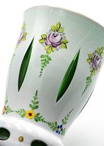 Moser Art Nouveau Hand-painted Faceted Glass Vase, 1910 -