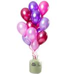 Helium Tank met Merry Berry Pink Ballonnen - 15stk | Nieuw!, Nieuw, Verzenden