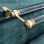 Rek - Messing, Glas - Art Deco handdoekrek, Antiek en Kunst