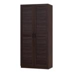 Kledingkast Finning 176x80x52 cm walnootkleurig donker [en.c, Huis en Inrichting, Kasten | Kledingkasten, Verzenden, Nieuw