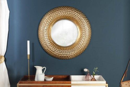 Handgemaakte wandspiegel ORIENT 60cm goud in gehamerd, Huis en Inrichting, Woonaccessoires | Spiegels, Ophalen of Verzenden