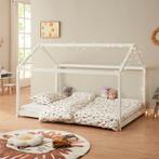[en.casa] Kinderbed Cerro huisbed met lattenbodem 140x200 cm, Verzenden, Nieuw