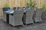 Menorca Tafel 225 met 6 Avalon Dining Tuintoelen Natural Gr, 6 zitplaatsen, Ophalen of Verzenden, Zo goed als nieuw, Wicker