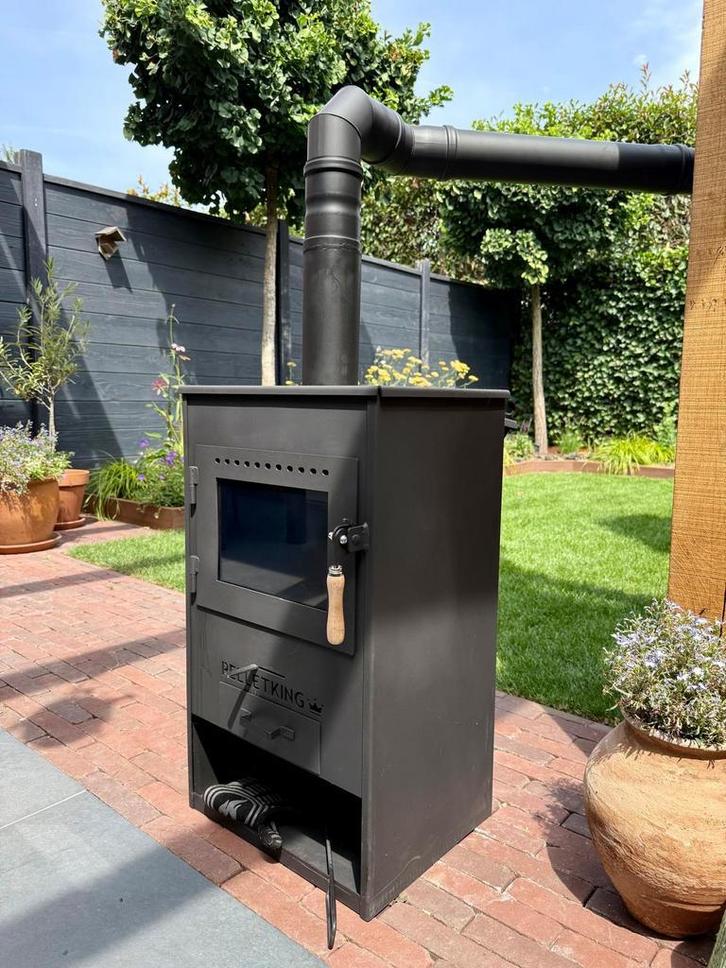 Buiten Pelletkachel PelletKing – €496,98 – Direct Leverbaar, Tuin en Terras, Terrasverwarmers, Vloer, Nieuw, Verzenden