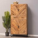 Mangohouten Kast Sabia 100 4 Deuren 2 Lades, Verzenden, Nieuw