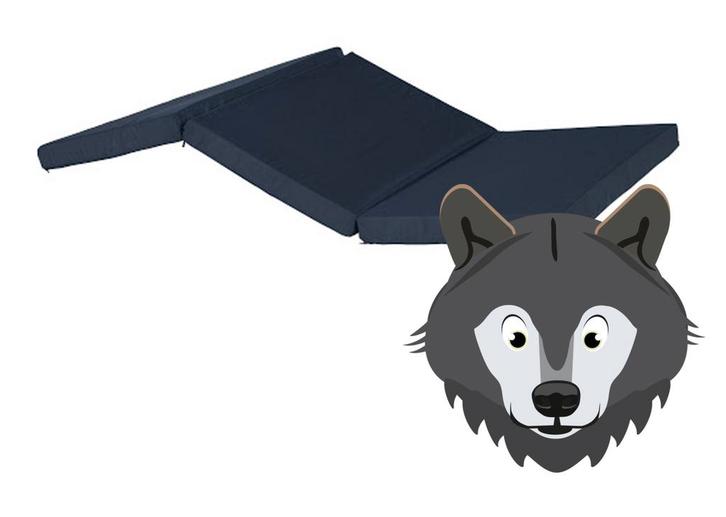 ABZ Wolf Zwart 60 x 120 cm Opvouwbaar Matras in Tas, Kinderen en Baby's, Babywiegjes en Ledikanten, Nieuw, Verzenden