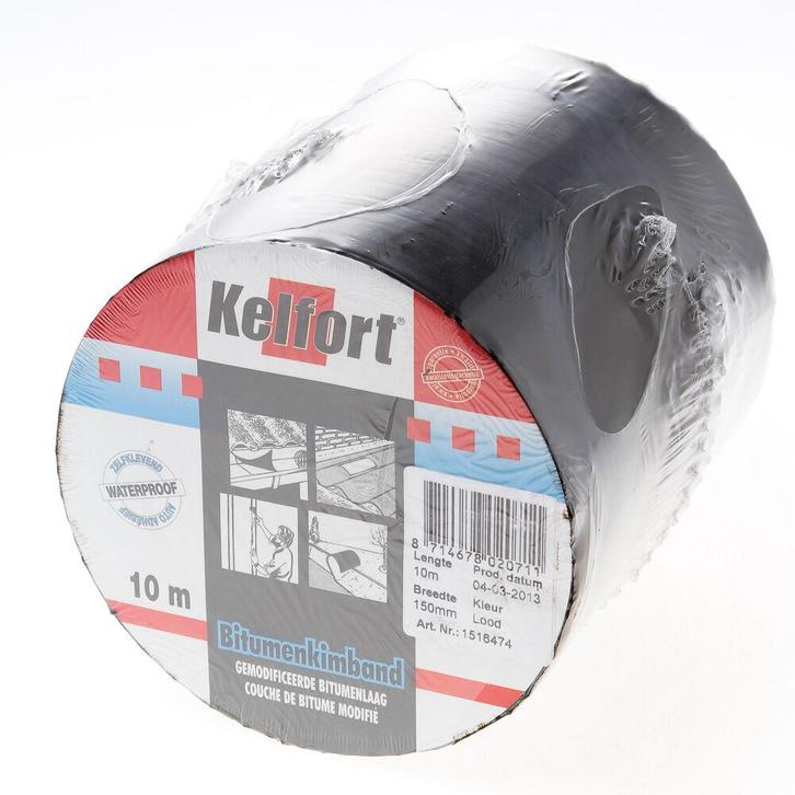 OUTLET Kelfort Bitumenkimband loodkleurig 10 meter x 150mm, Doe-het-zelf en Verbouw, Overige Doe-het-zelf en Verbouw, Ophalen of Verzenden