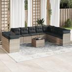 vidaXL 11-delige Loungeset met kussens poly rattan, Tuin en Terras, Tuinsets en Loungesets, Verzenden, Nieuw, Rotan, Loungeset