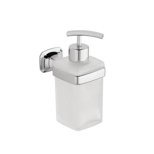 Zeepdispenser Sapho Aida Hangend 270 ML Chroom / Satijnglas, Doe-het-zelf en Verbouw, Sanitair, Bad, Nieuw, Chroom, Ophalen of Verzenden