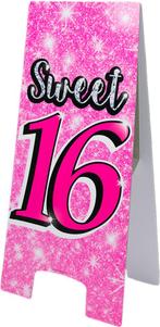 Waarschuwingsbord Sweet 16, Hobby en Vrije tijd, Feestartikelen, Ophalen of Verzenden, Nieuw