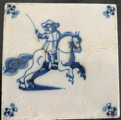 Tegel (2) - Delft, Plateelbakkerij - 1650-1700 - Delft, Antiek en Kunst, Antiek | Glas en Kristal
