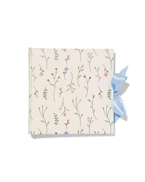 HEMA Fotoboek met strik 24x24.5 papier bloemen, Audio, Tv en Foto, Fotografie | Fotostudio en Toebehoren, Nieuw, Verzenden