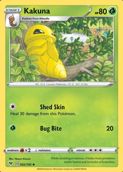 Kakuna 002/185 Vivid Voltage, Hobby en Vrije tijd, Verzamelkaartspellen | Pokémon, Losse kaart, Nieuw, Foil, Ophalen of Verzenden
