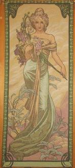 After Mucha - Wandtapijt - 115 cm - 50 cm, Antiek en Kunst