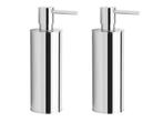 Veiling - 2x Beaux zeepdispenser staand 150ml Ulis chroom, Huis en Inrichting, Nieuw