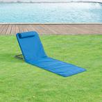 Strandmat Donostia met rugleuning set van 2 blauw, Verzenden, Nieuw