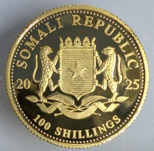 Somalië. 100 Shilling 2025 Elephant - African Wildlife, 1/10, Postzegels en Munten, Munten | Europa | Niet-Euromunten