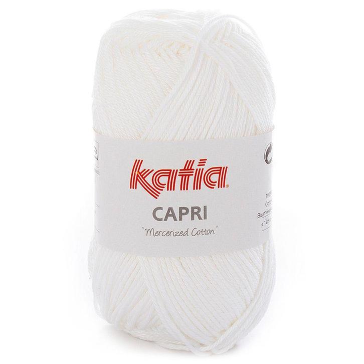 Katia Capri - 82050 wit - Katoen Garen, Hobby en Vrije tijd, Breien en Haken, Ophalen of Verzenden