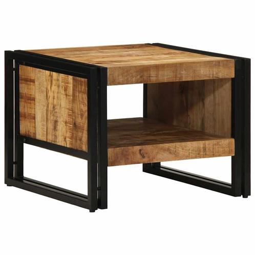 vidaXL Salontafel 50x50x38 cm massief ruw hout mango, Huis en Inrichting, Tafels | Salontafels, 50 tot 100 cm, Nieuw, Overige houtsoorten