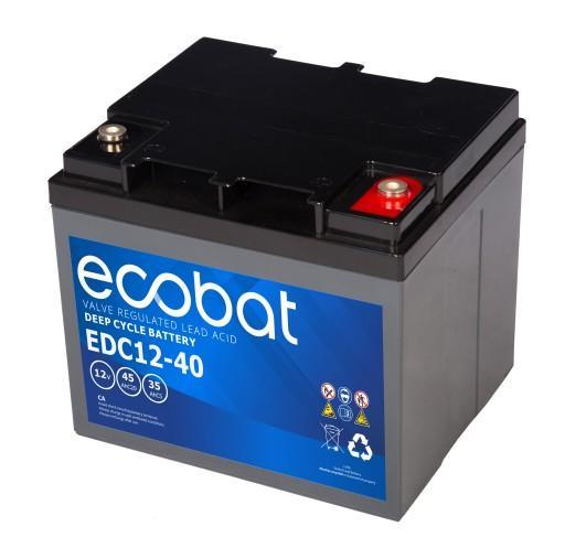 Ecobat AGM Deep Cycle accu | EDC12-40 | 12V 45Ah, Auto-onderdelen, Accu's en Toebehoren, Ophalen of Verzenden