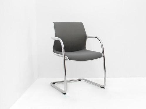 Vitra slede stoel Unex - zitting stof donker grijs - slede, Huis en Inrichting, Stoelen, Gebruikt, Ophalen of Verzenden